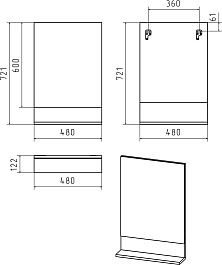 Misty Зеркало для ванной Алиса 50 белое – фотография-2